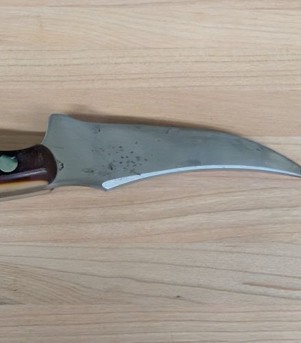 Schrade USA 152 Old Timer Sharpfinger Fixed Blade Knife with Leather Sheath
