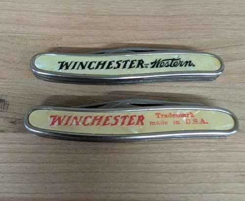 A Pair of Colonial Winchester Western Advertising Pocket Knives