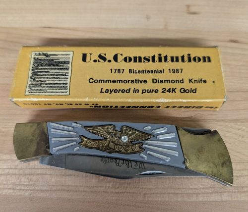 Direct Connection U.S. Constitution Bicentennial Commemorative Diamond Knife in Original Box