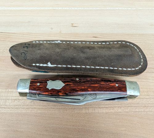 George Wostenholm I-XL Premium Stockman Knife with Root Beer Swirl Handles