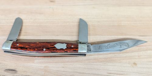 George Wostenholm I-XL Premium Stockman Knife with Root Beer Swirl Handles