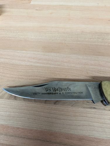 U.S. Constitution 1787 Bicentennial 1987 Commemorative Diamond Knife