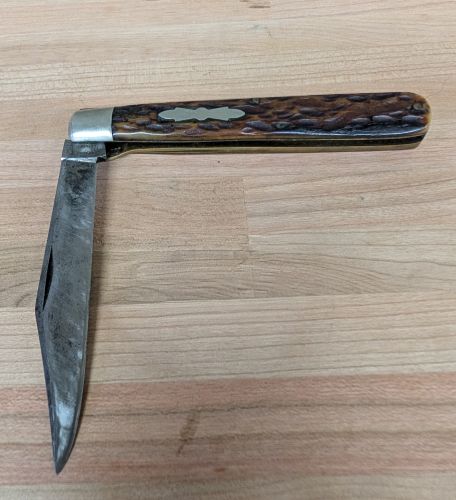 Cattaraugus Cutlery Co. Large Single Blade Folding Hunter Pocket Knife