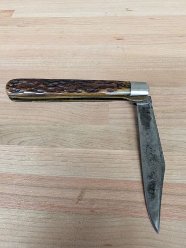Cattaraugus Cutlery Co. Large Single Blade Folding Hunter Pocket Knife