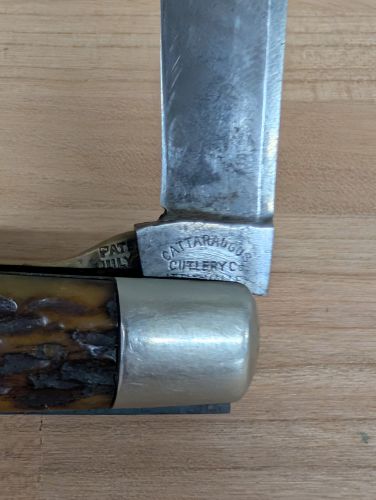 Cattaraugus Cutlery Co. Large Single Blade Folding Hunter Pocket Knife