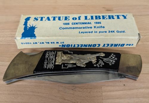 Statue of Liberty 1886-1986 Centennial Commemorative Folding Pocket Knife