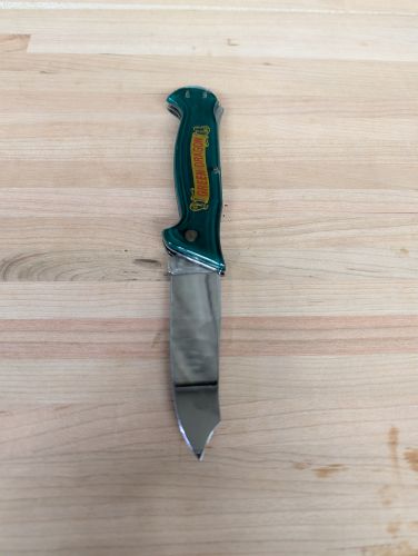 G.C.C.O. Green Dragon and Stegosaurus Theme Large Folding Pocket Knife