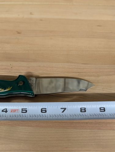 G.C.C.O. Green Dragon and Stegosaurus Theme Large Folding Pocket Knife