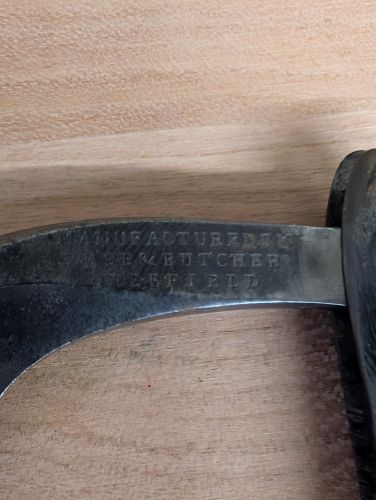 Wade and Butcher Sheffield Straight Razor with Barber's Notch and Case