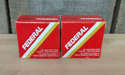 A Pair of Federal NO. 25AP Pistol Ammunition .25 Auto