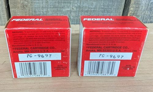 A Pair of Federal NO. 25AP Pistol Ammunition .25 Auto
