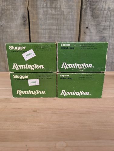 A Lot of 4 Boxes of Remington Slugger and Express Shotgun Ammunition 12 Gauge