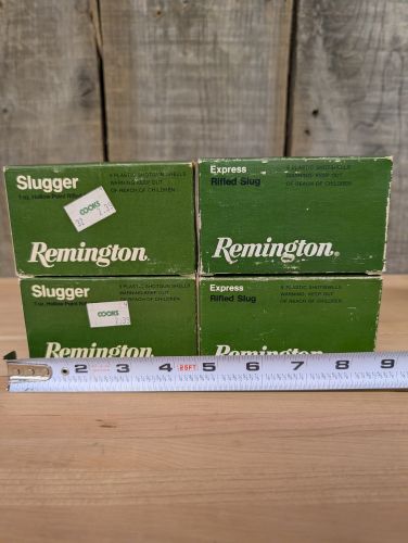 A Lot of 4 Boxes of Remington Slugger and Express Shotgun Ammunition 12 Gauge