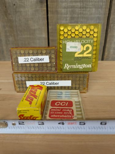 A Lot of 5 Containers of .22 Caliber Rimfire Ammunition
