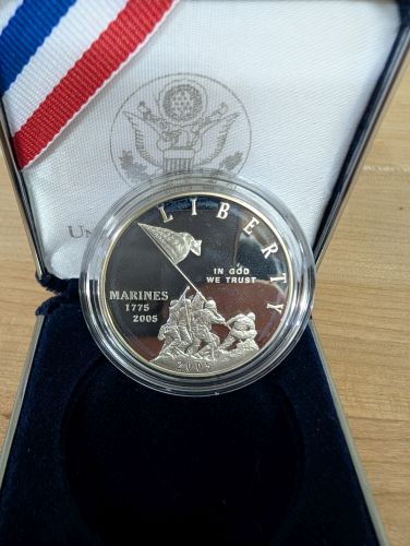 2005-P US Marine Corps 230th Anniversary Proof Silver Dollar