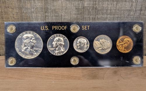 A 1963 US Proof Set in Black Plastic Holder