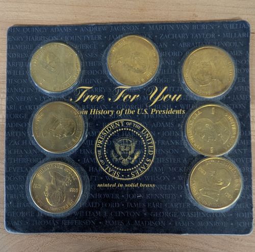 A Collection of 1997 Reader's Digest Brass US Presidential Commemorative Medals