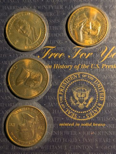 A Collection of 1997 Reader's Digest Brass US Presidential Commemorative Medals