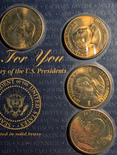 A Collection of 1997 Reader's Digest Brass US Presidential Commemorative Medals