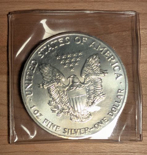 1989 United States Mint American Silver Eagle 1 Ounce Fine Silver Dollar