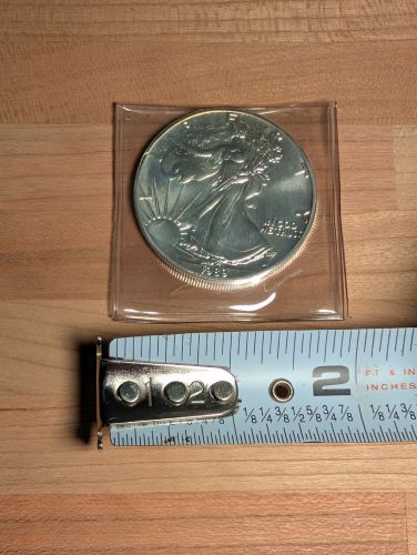 1989 United States Mint American Silver Eagle 1 Ounce Fine Silver Dollar