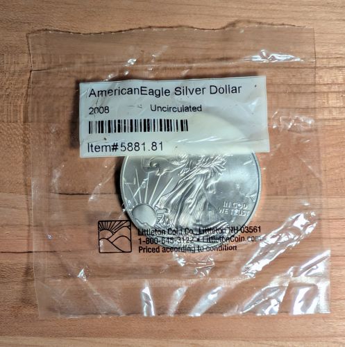2008 American Eagle 1 oz .999 Fine Silver Dollar
