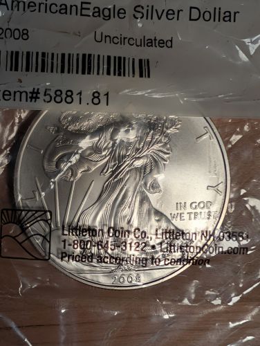 2008 American Eagle 1 oz .999 Fine Silver Dollar