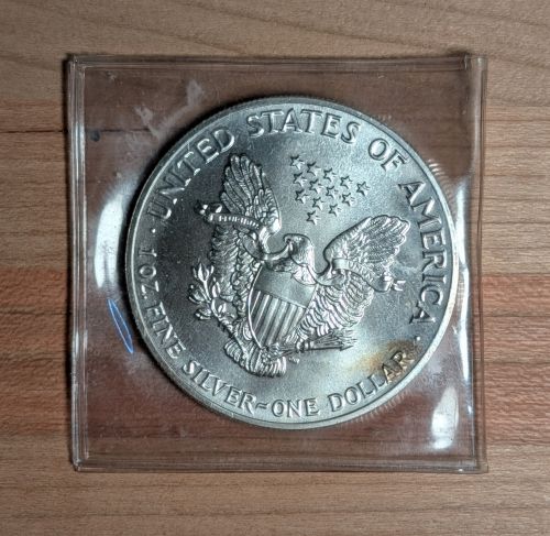 1989 American Silver Eagle 1 Ounce .999 Fine Silver Coin