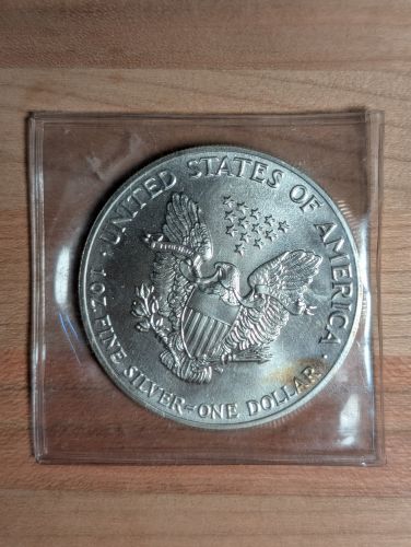 1989 American Silver Eagle 1 Ounce .999 Fine Silver Coin