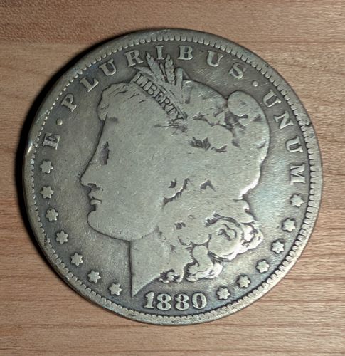 US 1880 Morgan Silver Dollar, Philadelphia Mint