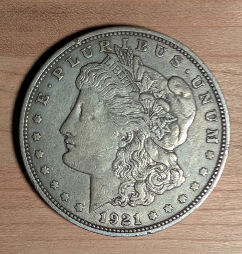 US 1921-D Morgan Silver Dollar