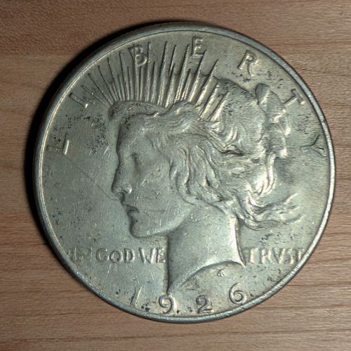 US 1926-S Peace Silver Dollar
