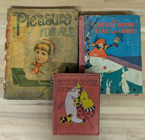 Three Volumes of Antique and Vintage Illustrated Children's Books, 1888-1927