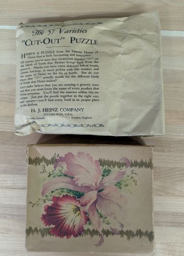 Vintage H. J. Heinz Company 57 Varieties Promotional Jigsaw Puzzle and Ephemera Collection