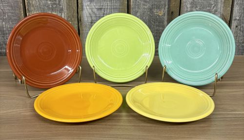 A Set of Five Fiesta Homer Laughlin Ceramic Bread and Butter Plates