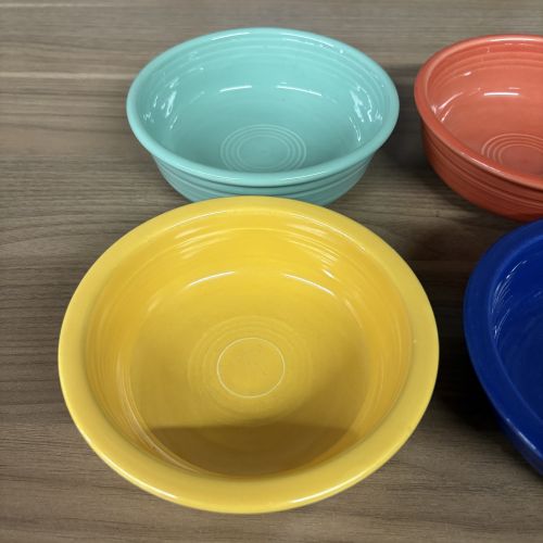 A Set of Four Fiesta Ceramic Fruit Bowls in Assorted Colors