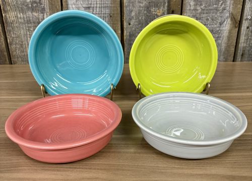 A Set of Homer Laughlin Fiesta Mixed Color Cereal Bowls