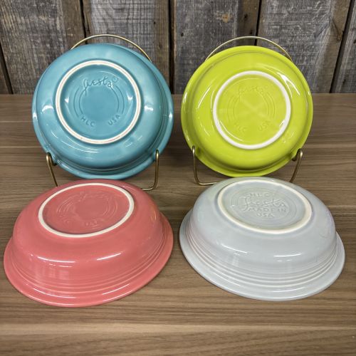 A Set of Homer Laughlin Fiesta Mixed Color Cereal Bowls