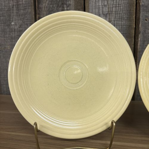 A Set of Six Homer Laughlin Fiesta Yellow Glazed Ceramic Plates