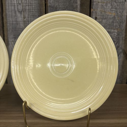 A Set of Six Homer Laughlin Fiesta Yellow Glazed Ceramic Plates