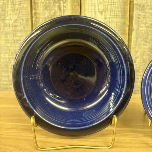 A Trio of Homer Laughlin Fiesta Cobalt Blue Ceramic Tableware