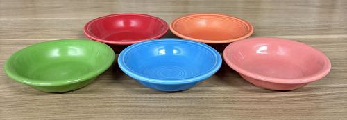 A Set of Five Homer Laughlin Fiesta Fruit Bowls