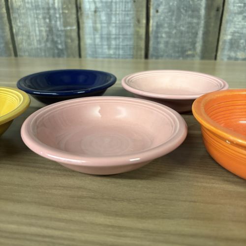 A Set of Five Homer Laughlin Fiesta Ceramic Bowls in Assorted Colors