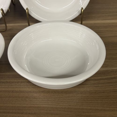 A Set of Four Fiesta White 19-Ounce Soup or Cereal Bowls