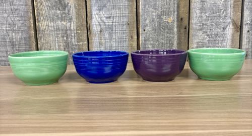 A Set of Fiesta Gusto Soup and Cereal Bowls in Mixed Glazes