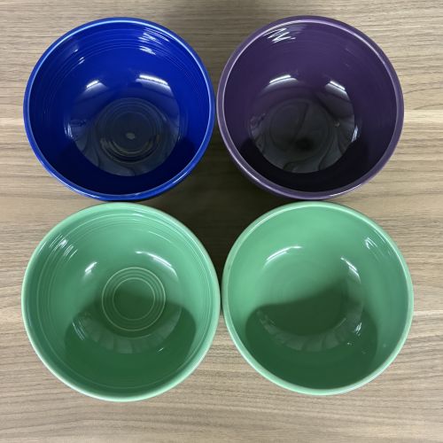 A Set of Fiesta Gusto Soup and Cereal Bowls in Mixed Glazes