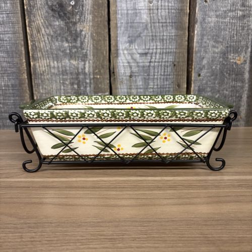 A Set of temp-tations Old World Green Ceramic Bakeware