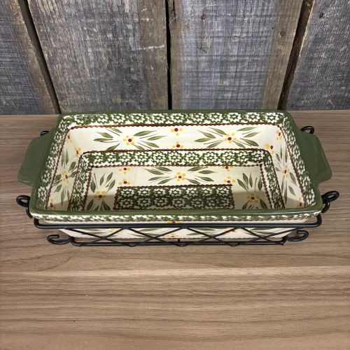 A Set of temp-tations Old World Green Ceramic Bakeware