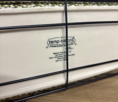 A Set of temp-tations Old World Green Ceramic Bakeware