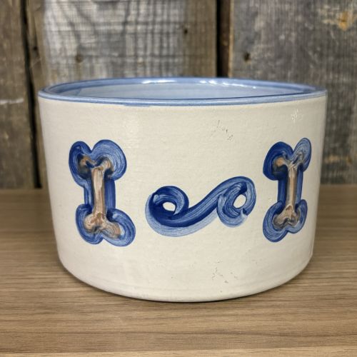 M.A. Hadley Pottery OUR DOG Pattern Large Ceramic Dog Bowl